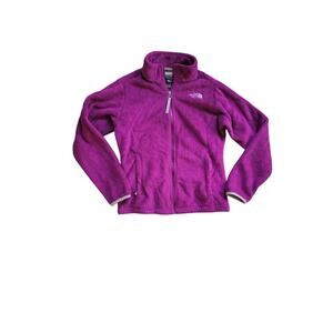 The North Face‎ Fleece Sherpa Purple Full Zip Sweatshirt Jacket Youth's Size Lg